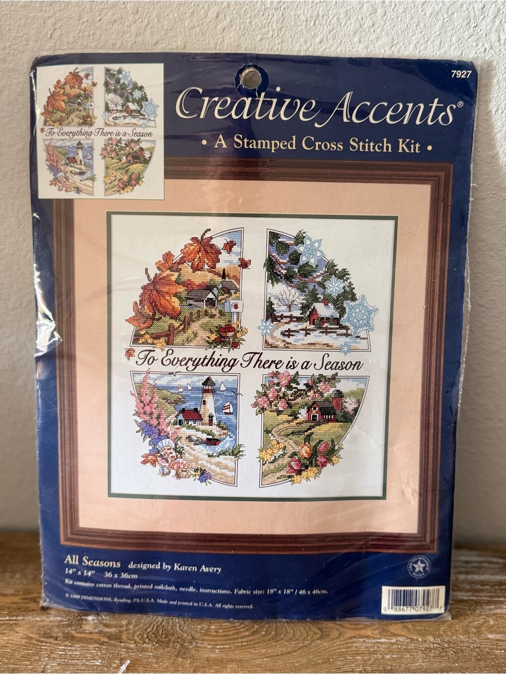 1999 Dimensions Creative Accents All Seasons Stamped Cross Stitch Kit #7927